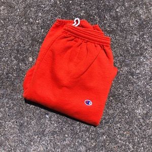 CHAMPION orange drawstring sweatpants